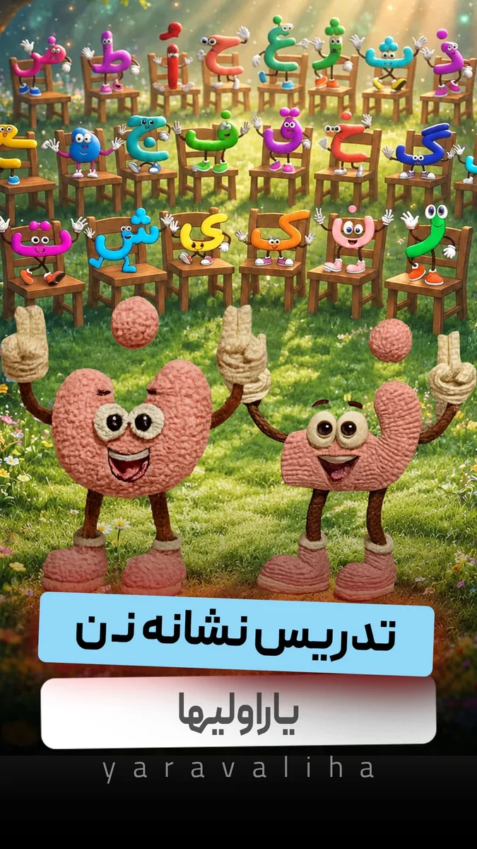 تدریس نشانه نـ ن
