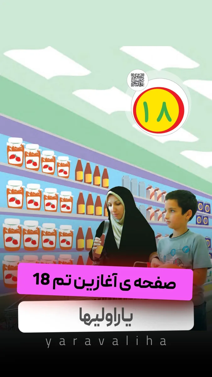 صفخه ی آغازین تم 18 و تمرین صفحه ی 121