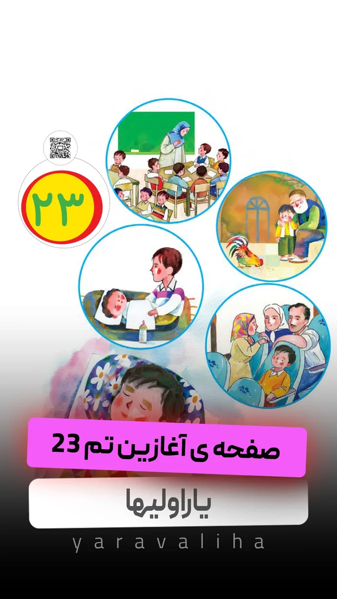 صفحه آغازین تم 23 و تمرین صفحه های 155 و 156 و 157